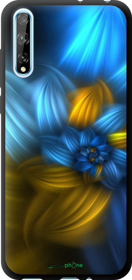 

TPU чорний чохол "Візерунок 46" для Huawei P Smart S, Синій
