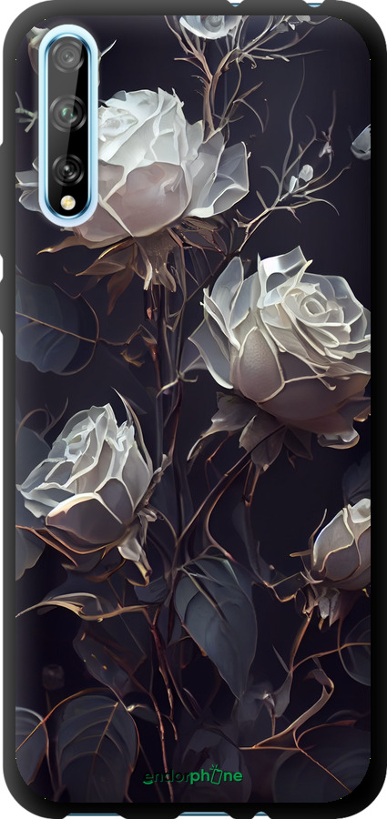 

TPU чохол "Троянди 2" для Huawei P Smart S, Чорний