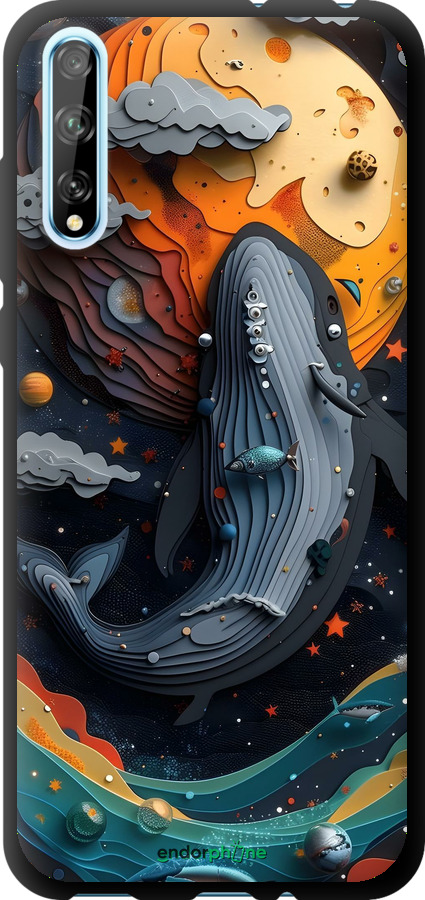 TPU чехол Кит в космосе для Huawei P Smart S - 6328b-1813 изображение 