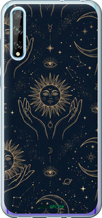 2D пластиковый чехол 'Celestial Harmony: Sun & Moon Gold Mystic Pattern' для Huawei P Smart S изображение 8
