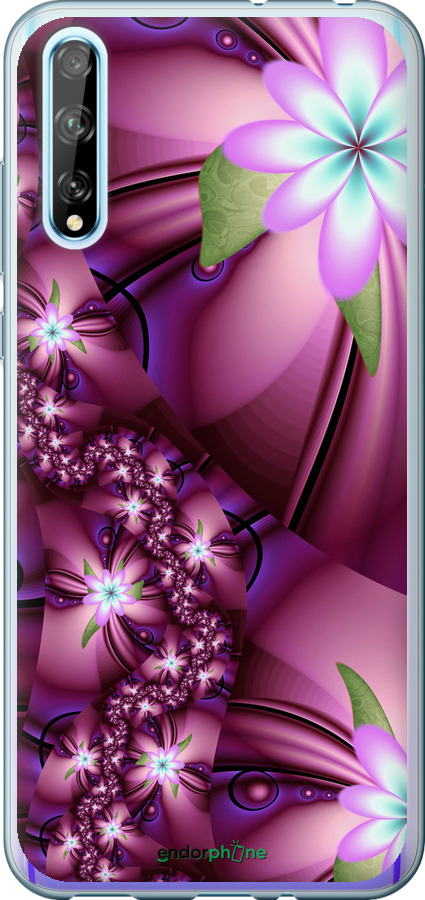 

Силіконовий чохол "Квіткова мозаїка" для Huawei P Smart S, Рожевий