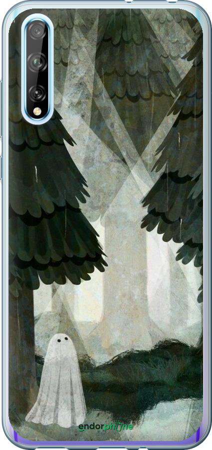 2D пластиковий чехол Із зображенням соснового лісу та привида для Huawei P Smart S - 6420t-1813 изображение 