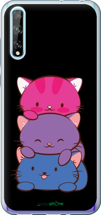 2D пластиковый чехол Милые кошки для Huawei P Smart S - 6518t-1813 изображение 