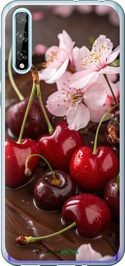 Силіконовий чехол Вишня у шоколаді для Huawei P Smart S - 6698u-1813 изображение 