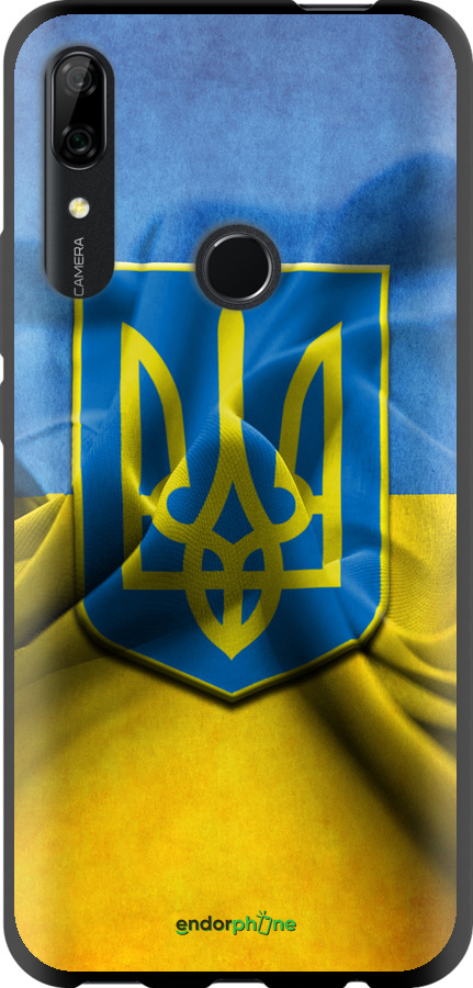 

TPU чорний чохол "Прапор та герб України" для Huawei Y9 Prime 2019, Блакитний
