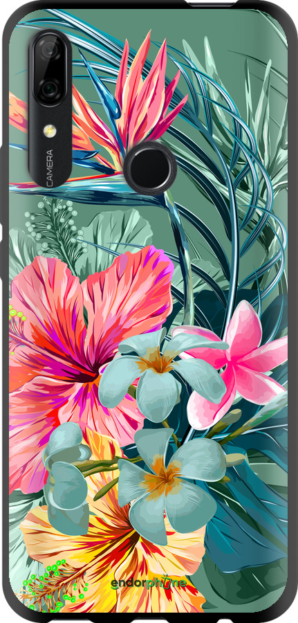TPU чехол Тропические цветы v1 для Huawei Y9 Prime 2019 - 4667b-1736 изображение 