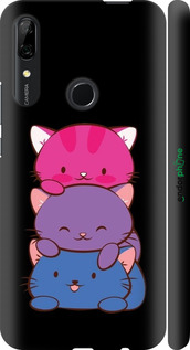 3D пластиковый матовый чехол Милые кошки для Huawei P Smart Z - 6518m-1704 изображение 