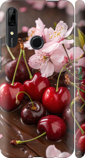 3D пластиковий матовий чехол Вишня у шоколаді для Huawei Y9 Prime 2019 - 6698m-1736 изображение 