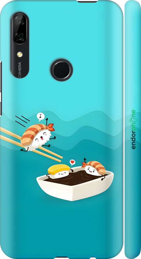 3D пластиковый матовый чехол Суши для Huawei Y9 Prime 2019 - 6354m-1736 изображение 