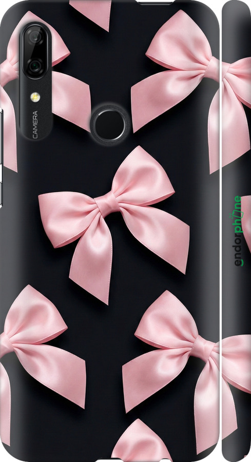 3D пластиковый матовый чехол Coquette Ribbons Dark Coquette для Huawei Y9 Prime 2019 - 6767m-1736 изображение 
