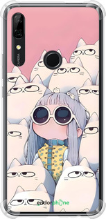 Силикон с усиленными углами чехол Малышка с котами для Huawei P Smart Z - 6295sp-1704 изображение 
