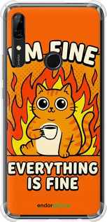 Силикон с усиленными углами чехол 'Funny Cat' для Huawei Y9 Prime 2019 изображение 5