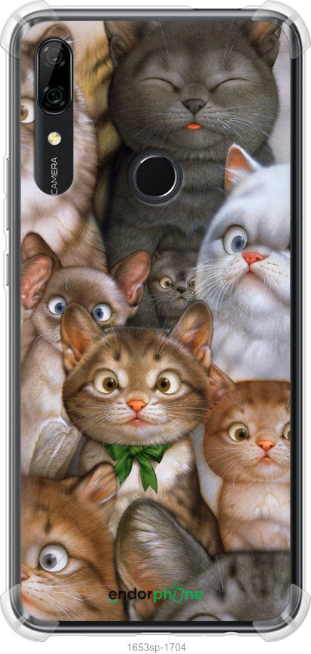 

Силіконовий протиударний с посиленими кутами чохол "Коти" для Huawei P Smart Z