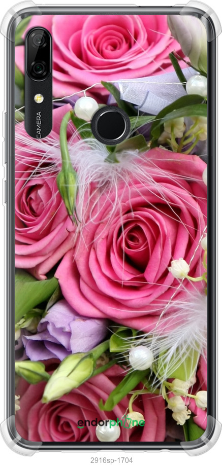 

Силіконовий протиударний с посиленими кутами чохол "Ніжність" для Huawei P Smart Z, Рожевий