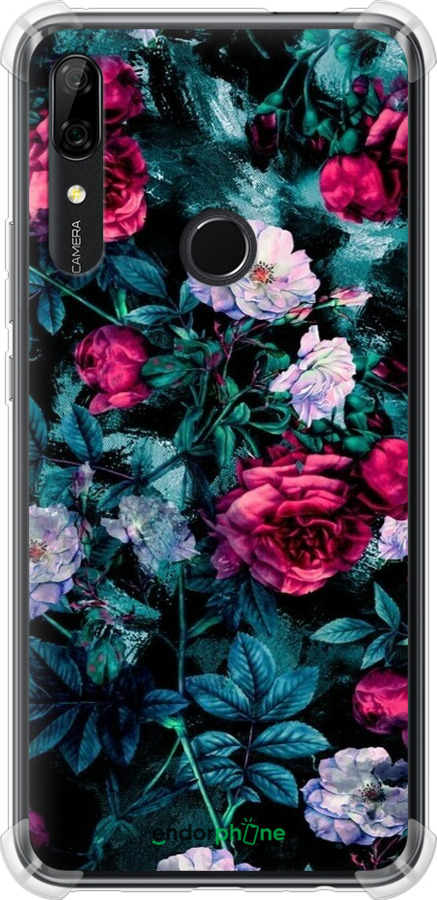 Силикон с усиленными углами чехол Сад и розы для Huawei P Smart Z - 6483sp-1704 изображение 