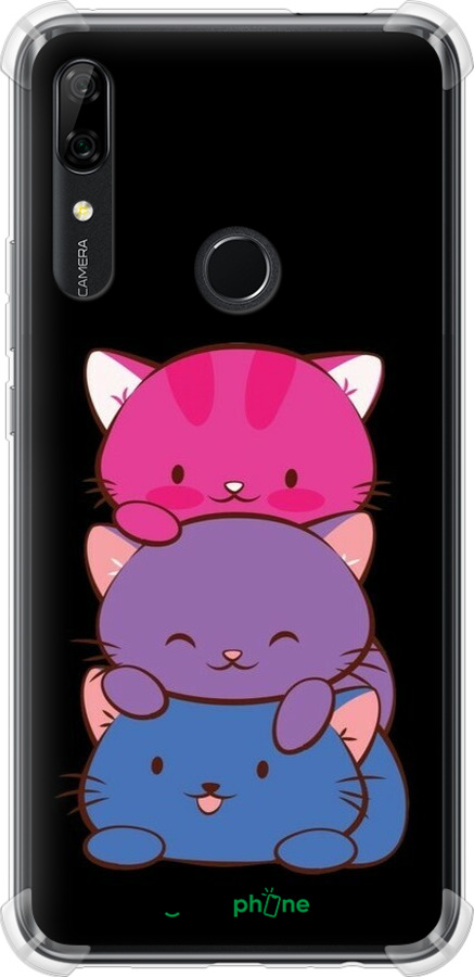 Силіконовий протиударний с посиленими кутами чехол Милі котятка для Huawei Y9 Prime 2019 - 6518sp-1736 изображение 
