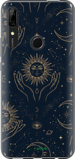 Силиконовый чехол Celestial Harmony: Sun & Moon Gold Mystic Pattern для Huawei Y9 Prime 2019 - 6778u-1736 изображение 