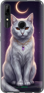 Силиконовый чехол Mystic White Cat Gothic Dark Purple Gold для Huawei Y9 Prime 2019 - 6805u-1736 изображение 