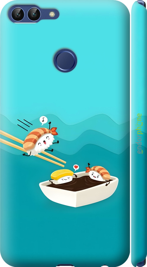 3D пластиковый матовый чехол Суши для Huawei P Smart - 6354m-1346 изображение 