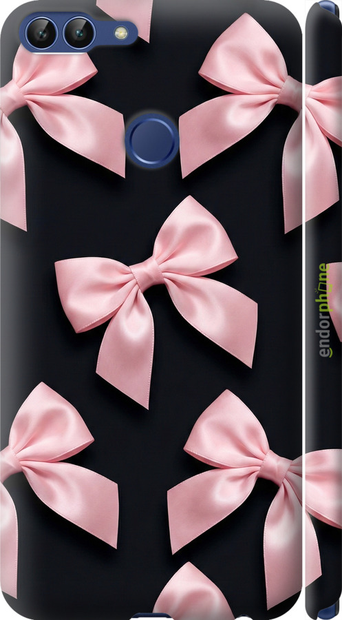 3D пластиковый матовый чехол Coquette Ribbons Dark Coquette для Huawei P Smart - 6767m-1346 изображение 