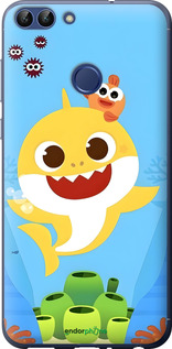 2D пластиковий чехол Бейби Шарк для Huawei P Smart - 6303t-1346 изображение 