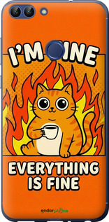 2D пластиковый чехол 'Funny Cat' для Huawei P Smart изображение 10