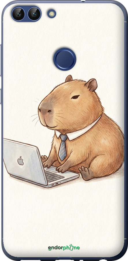 2D пластиковый чехол Funny Capybara CEO Working для Huawei P Smart - 6777t-1346 изображение 