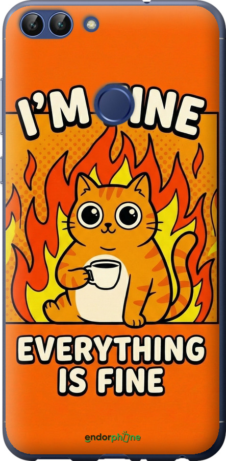 2D пластиковый чехол Funny Cat для Huawei P Smart - 6786t-1346 изображение 