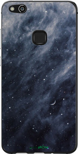 Силиконовый чехол Голубые облака, Голубая луна для Huawei P10 Lite - 6398u-896 изображение 
