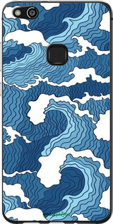 Силиконовый чехол Абстрактный рисунок морских волн для Huawei P10 Lite - 6538u-896 изображение 