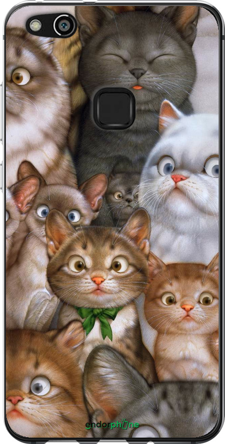 

Силіконовий чохол "Коти" для Huawei P10 Lite