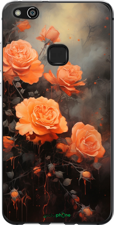 Силіконовий чехол Оранжеві троянди для Huawei P10 Lite - 5944u-896 изображение 