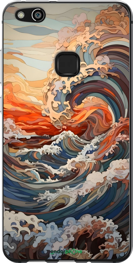 Силіконовий чехол Арт хвилі для Huawei P10 Lite - 6324u-896 изображение 