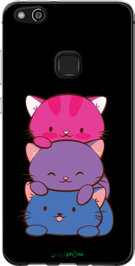 Силіконовий чехол Милі котятка для Huawei P10 Lite - 6518u-896 изображение 