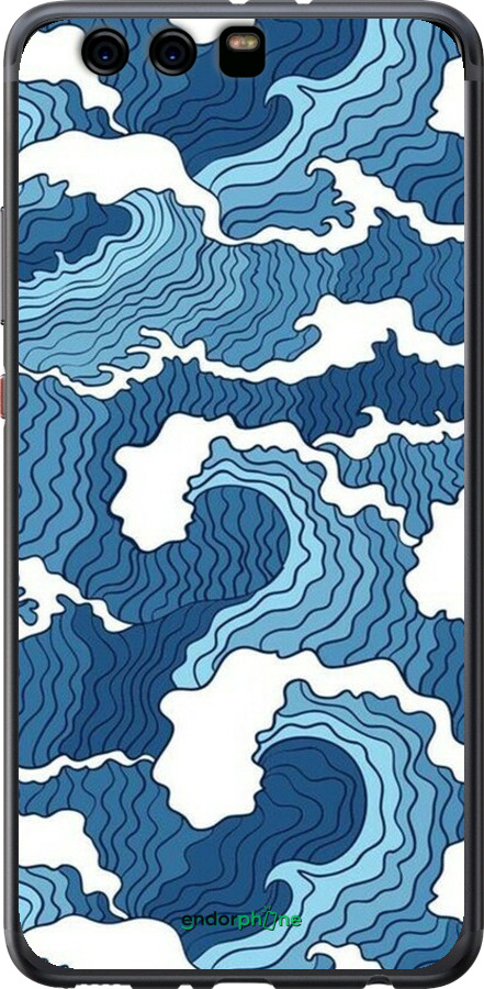 2D пластиковий чехол Абстрактний малюнок морських хвиль для Huawei P10 Plus - 6538t-963 изображение 