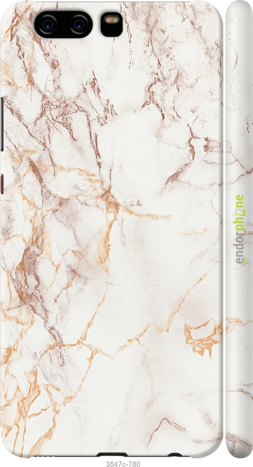 

3D-muovi matta cover "Valkoinen marmori" for Huawei P10