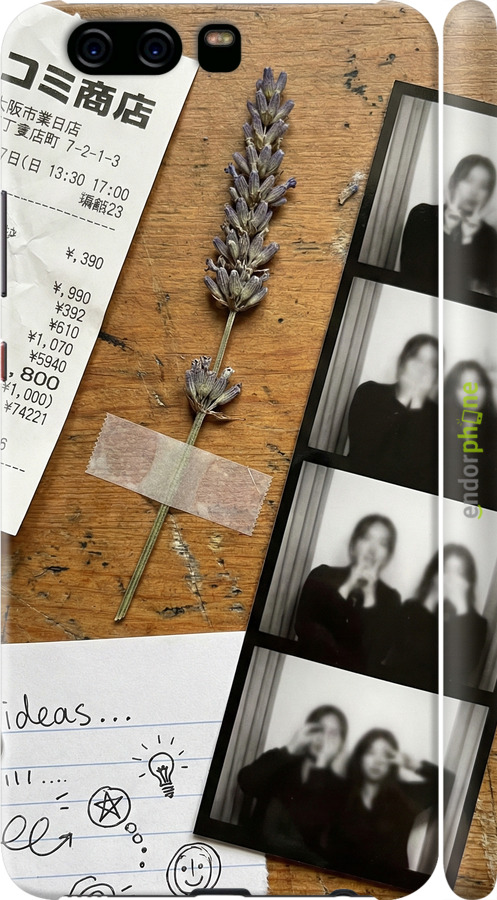 3D пластиковый матовый чехол Aesthetic Scrapbook Collage для Huawei P10 - 6773m-780 изображение 