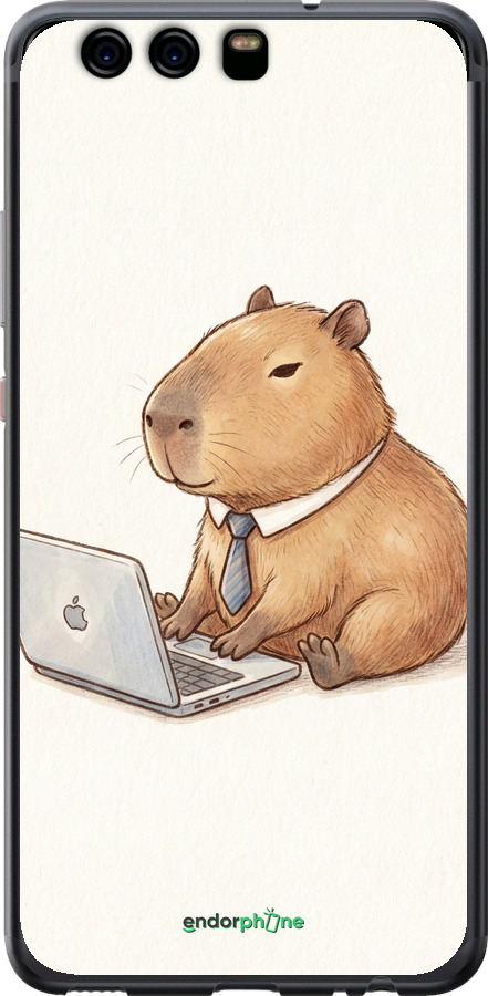 Силиконовый чехол Funny Capybara CEO Working для Huawei P10 - 6777u-780 изображение 