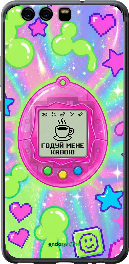 Силиконовый чехол Y2K Aesthetic Retro Pet: Годуй мене кавою для Huawei P10 - 6784u-780 изображение 