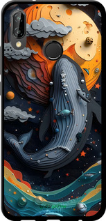 TPU чехол Кит у космосі для Huawei P20 Lite - 6328b-1410 изображение 