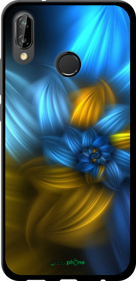 

TPU чорний чохол "Візерунок 46" для Huawei P20 Lite, Синій