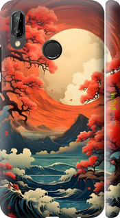 3D пластиковий матовий чехол Природа Японії для Huawei P20 Lite - 6327m-1410 изображение 