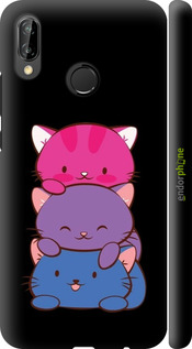 3D пластиковый матовый чехол Милые кошки для Huawei P20 Lite - 6518m-1410 изображение 