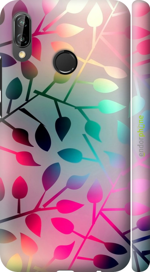 

3D пластиковий матовий чохол "Листя" для Huawei P20 Lite
