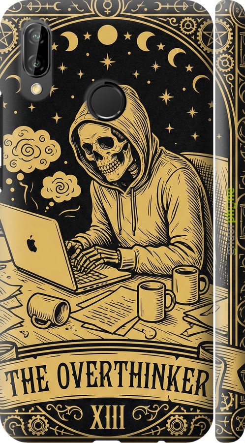 3D пластиковый матовый чехол The Overthinker для Huawei P20 Lite - 6774m-1410 изображение 