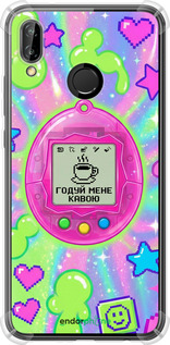 Силикон с усиленными углами чехол Y2K Aesthetic Retro Pet: Годуй мене кавою для Huawei P20 Lite - 6784sp-1410 изображение 