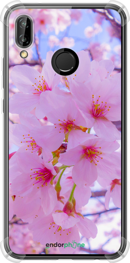 Силикон с усиленными углами чехол Сакура для Huawei P20 Lite - 6029sp-1410 изображение 