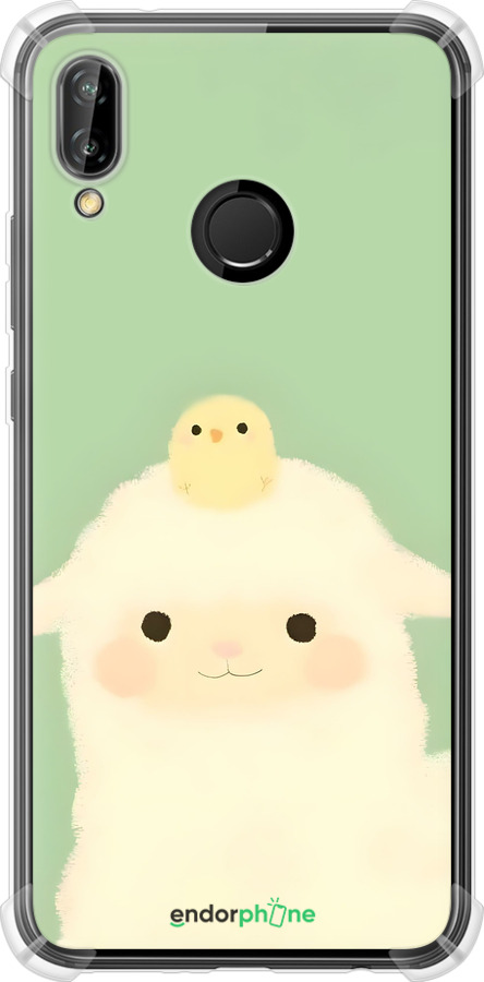 Силикон с усиленными углами чехол Барашек и ципленок для Huawei P20 Lite - 6369sp-1410 изображение 