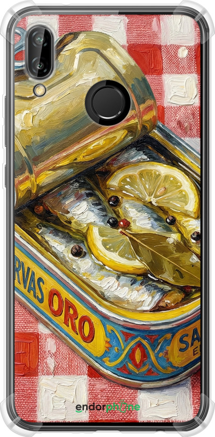 Силіконовий протиударний с посиленими кутами чехол Vintage Sardine Tin Phone для Huawei P20 Lite - 6772sp-1410 изображение 