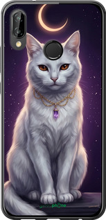 2D пластиковый чехол Mystic White Cat Gothic Dark Purple Gold для Huawei P20 Lite - 6805t-1410 изображение 